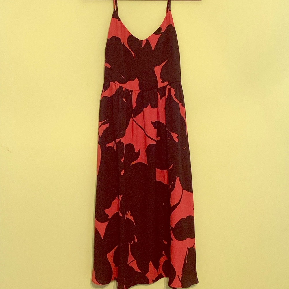 Floral Midi Spaghetti Strap Dress